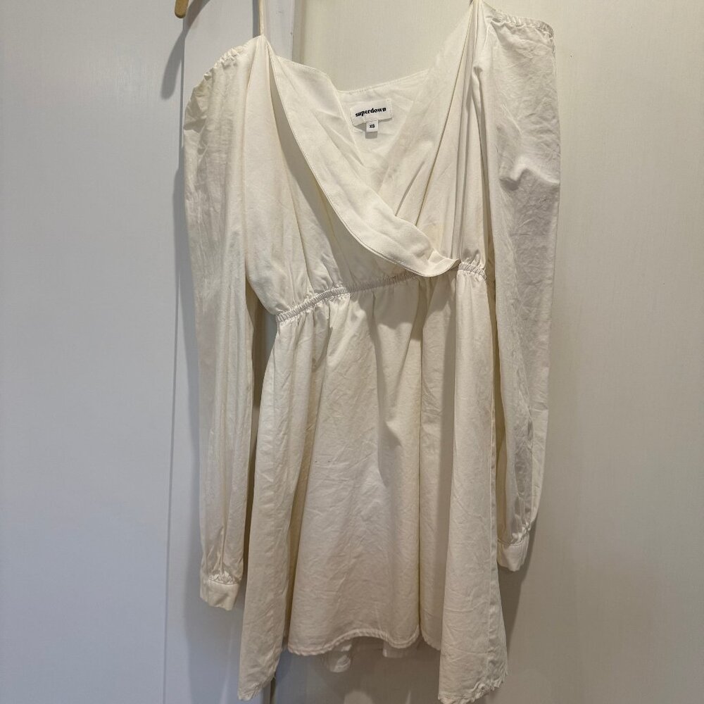 Superdown White Off the Shoulder Dress
